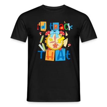 Sekretärin Für Anwesenheit I'd Track That - Männer T-Shirt - Schwarz - Vorne - AI Model Male 178 light (178cm)