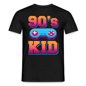 90's Kid Classic 90s Retro / 90er Jahre - Männer T-Shirt - Schwarz - Vorne - AI Model Male 178 light (178cm)