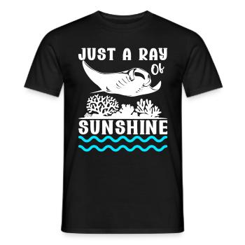 Manta Rays Great Manta Sea Creatures - Men's T-Shirt - black - Front - AI Model Male 178 light (178cm)