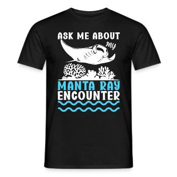 Manta Rays Great Manta Sea Creatures - Men's T-Shirt - black - Front - AI Model Male 178 light (178cm)