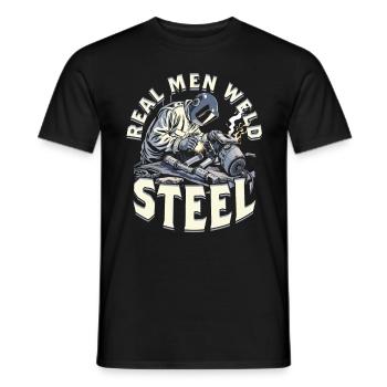 Welder Welding Specialist - Men's T-Shirt - black - Front - AI Model Male 178 light (178cm)