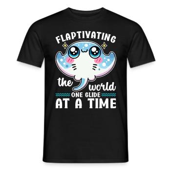 Manta Rays Great Manta Sea Creatures - Men's T-Shirt - black - Front - AI Model Male 178 light (178cm)