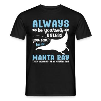 Manta Rays Great Manta Sea Creatures - Men's T-Shirt - black - Front - AI Model Male 178 light (178cm)
