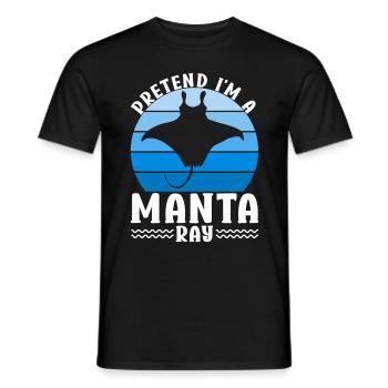 Manta Rays Great Manta Sea Creatures - Men's T-Shirt - black - Front - AI Model Male 178 light (178cm)