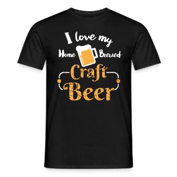 I Love My Home Brewed Craft Beer Home Brewing - Men's T-Shirt - black - Front - AI Model Male 178 light (178cm)