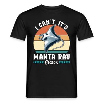 Manta Rays Great Manta Sea Creatures - Men's T-Shirt - black - Front - AI Model Male 178 light (178cm)