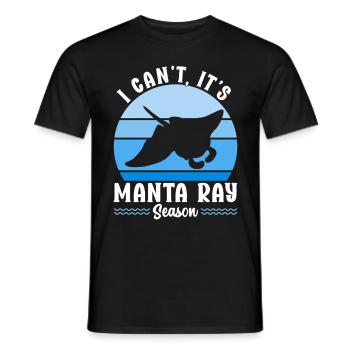 Manta Rays Great Manta Sea Creatures - Men's T-Shirt - black - Front - AI Model Male 178 light (178cm)