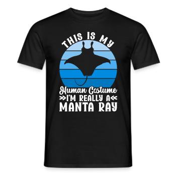 Manta Rays Great Manta Sea Creatures - Men's T-Shirt - black - Front - AI Model Male 178 light (178cm)