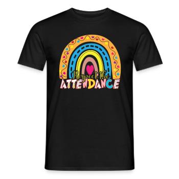 Sekretärin Für Anwesenheit Respect The Attendance - Männer T-Shirt - Schwarz - Vorne - AI Model Male 178 light (178cm)