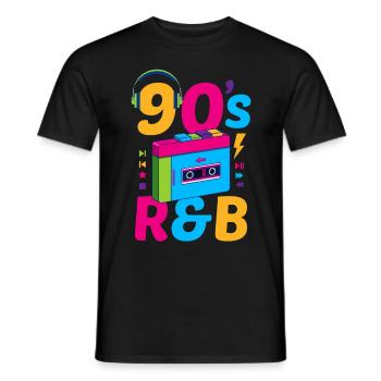 90's R And B Classic 90s Retro Vintage 90s Rnb - Men's T-Shirt - black - Front - AI Model Male 178 light (178cm)