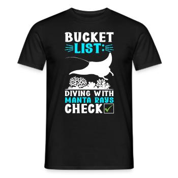 Manta Rays Great Manta Sea Creatures - Men's T-Shirt - black - Front - AI Model Male 178 light (178cm)