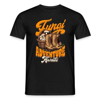 Collectionneur de champignons L’aventure des champignons des cultivateurs de champignons vous attend - T-shirt homme - noir - Devant - AI Model Male 178 light (178cm)