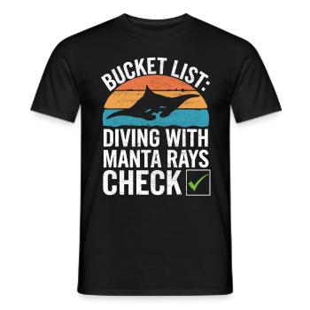 Manta Rays Great Manta Sea Creatures - Men's T-Shirt - black - Front - AI Model Male 178 light (178cm)