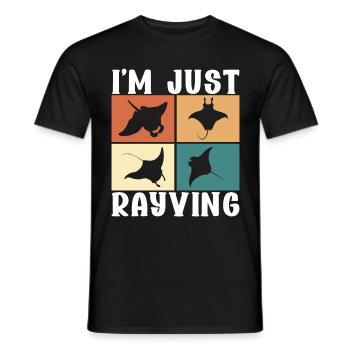 Manta Rays Great Manta Sea Creatures - Men's T-Shirt - black - Front - AI Model Male 178 light (178cm)