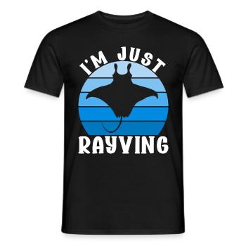 Manta Rays Great Manta Sea Creatures - Men's T-Shirt - black - Front - AI Model Male 178 light (178cm)