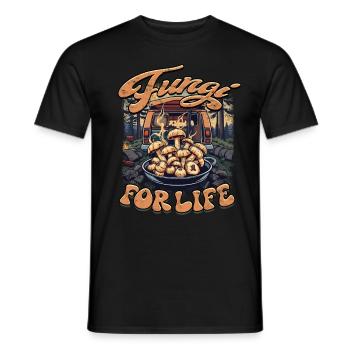 Pilzsammler Pilzzüchter Fungi For Life - Männer T-Shirt - Schwarz - Vorne - AI Model Male 178 light (178cm)
