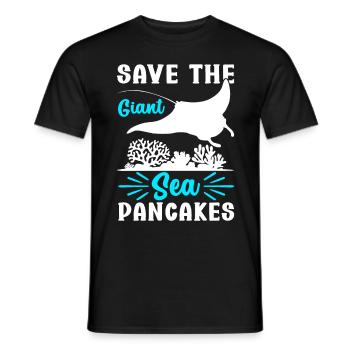 Manta Rays Great Manta Sea Creatures - Men's T-Shirt - black - Front - AI Model Male 178 light (178cm)