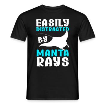 Manta Rays Great Manta Sea Creatures - Men's T-Shirt - black - Front - AI Model Male 178 light (178cm)