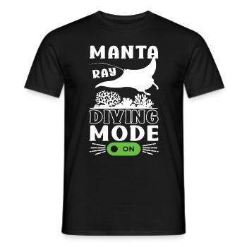Manta Rays Great Manta Sea Creatures - Men's T-Shirt - black - Front - AI Model Male 178 light (178cm)