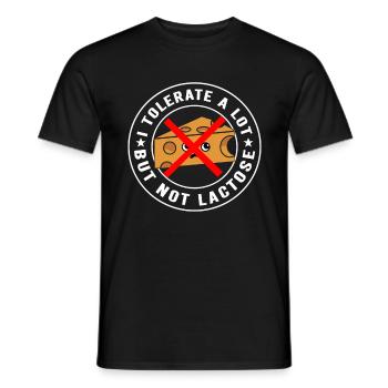 Intolérance au lactose Intolérance au lactose - T-shirt homme - noir - Devant - AI Model Male 178 light (178cm)