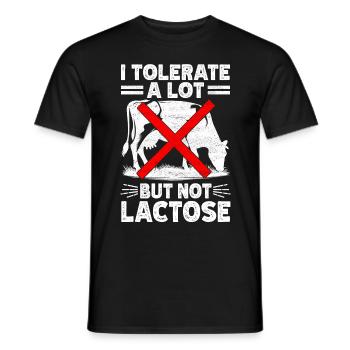 Laktoseintoleranz Laktoseintolerant - Männer T-Shirt - Schwarz - Vorne - AI Model Male 178 light (178cm)
