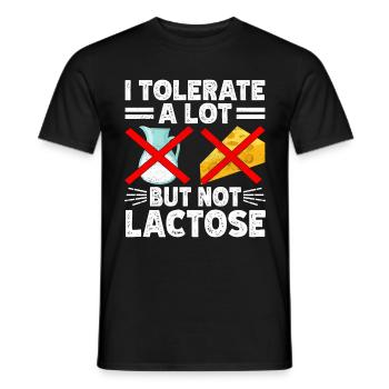 Laktoseintoleranz Laktoseintolerant - Männer T-Shirt - Schwarz - Vorne - AI Model Male 178 light (178cm)