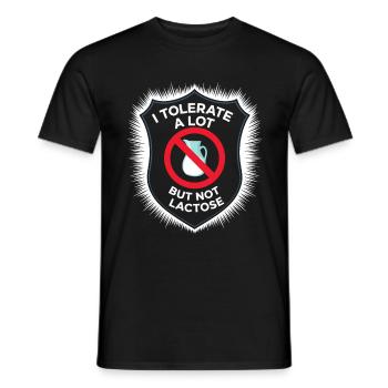 Intolérance au lactose Intolérance au lactose - T-shirt homme - noir - Devant - AI Model Male 178 light (178cm)