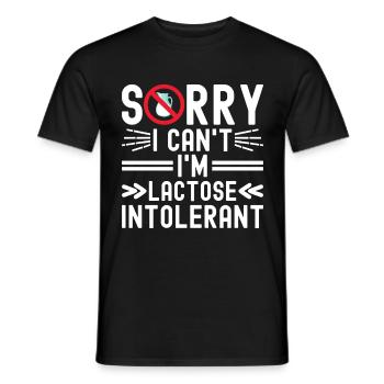 Intolérance au lactose Intolérance au lactose - T-shirt homme - noir - Devant - AI Model Male 178 light (178cm)