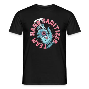 Kemphobia Mysophobia Team Hand Sanitizer - Men's T-Shirt - black - Front - AI Model Male 178 light (178cm)