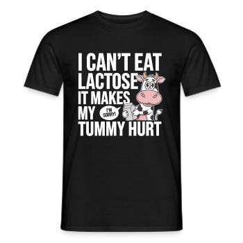 Intolérance au lactose Intolérance au lactose - T-shirt homme - noir - Devant - AI Model Male 178 light (178cm)