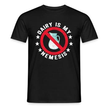 Lactose intolerance Lactose intolerant - Men's T-Shirt - black - Front - AI Model Male 178 light (178cm)