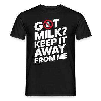 Lactose intolerance Lactose intolerant - Men's T-Shirt - black - Front - AI Model Male 178 light (178cm)