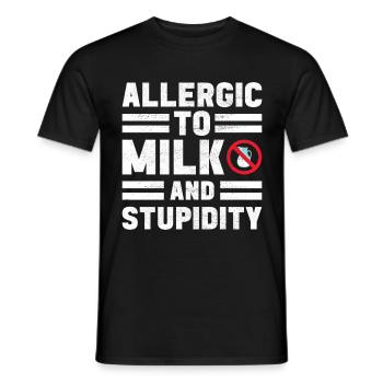 Lactose intolerance Lactose intolerant - Men's T-Shirt - black - Front - AI Model Male 178 light (178cm)