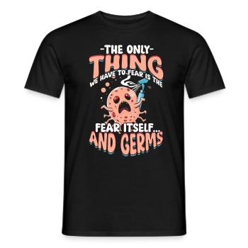 Phobie nucléaire Mysophobie - T-shirt homme - noir - Devant - AI Model Male 178 light (178cm)