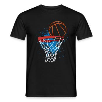 Basketball, basketteur, basketteur, sport rétro, design - T-shirt homme - noir - Devant - AI Model Male 178 light (178cm)