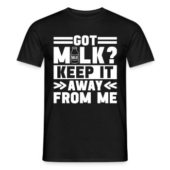 Laktoseintoleranz Laktoseintolerant - Männer T-Shirt - Schwarz - Vorne - AI Model Male 178 light (178cm)