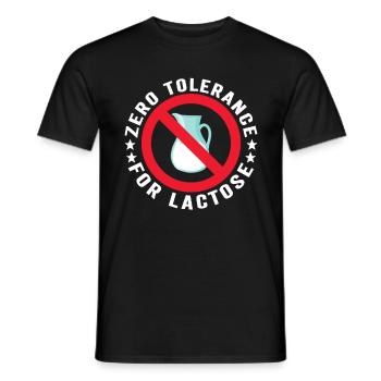 Lactose intolerance Lactose intolerant - Men's T-Shirt - black - Front - AI Model Male 178 light (178cm)