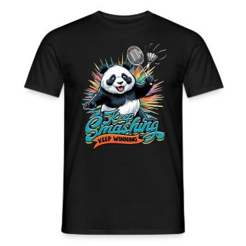 Badminton Keep smashing keep winning - Männer T-Shirt - Schwarz - Vorne - AI Model Male 178 light (178cm)