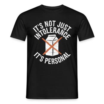 Lactose intolerance Lactose intolerant - Men's T-Shirt - black - Front - AI Model Male 178 light (178cm)