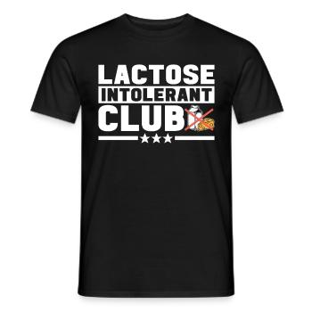 Laktoseintoleranz Laktoseintolerant - Männer T-Shirt - Schwarz - Vorne - AI Model Male 178 light (178cm)