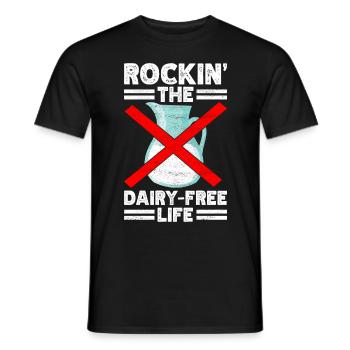 Lactose intolerance Lactose intolerant - Men's T-Shirt - black - Front - AI Model Male 178 light (178cm)