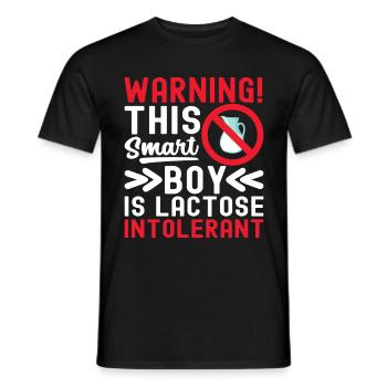 Laktoseintoleranz Laktoseintolerant - Männer T-Shirt - Schwarz - Vorne - AI Model Male 178 light (178cm)