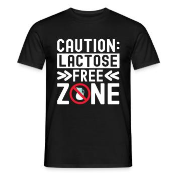 Laktoseintoleranz Laktoseintolerant - Männer T-Shirt - Schwarz - Vorne - AI Model Male 178 light (178cm)