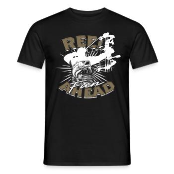 Bogenfischer Bogenfischen Reel Fun Ahead - Männer T-Shirt - Schwarz - Vorne - AI Model Male 178 light (178cm)