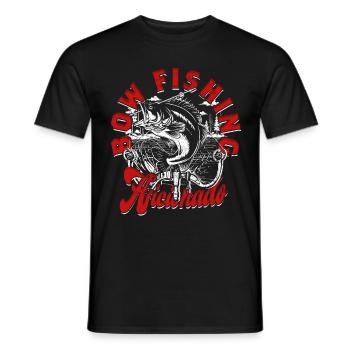 Bogenfischer Bow Fishing Aficionado - Männer T-Shirt - Schwarz - Vorne - AI Model Male 178 light (178cm)