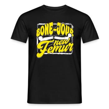Beinbruch Gebrochener Oberschenkel - Männer T-Shirt - Schwarz - Vorne - AI Model Male 178 light (178cm)