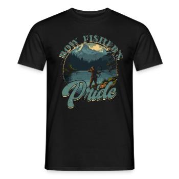 Bogenfischer Bogenfischen Bow Fishing Pride - Männer T-Shirt - Schwarz - Vorne - AI Model Male 178 light (178cm)