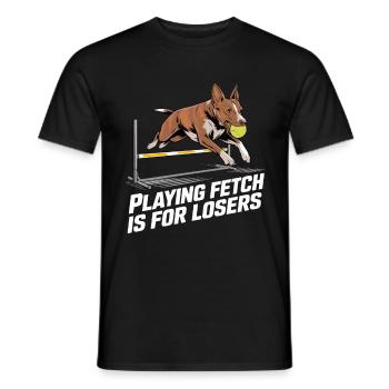 Flyball Dog Sports - Men's T-Shirt - black - Front - AI Model Male 178 light (178cm)