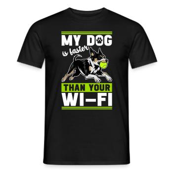Flyball Dog Sports - Men's T-Shirt - black - Front - AI Model Male 178 light (178cm)