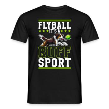 Flyball Dog Sports - Men's T-Shirt - black - Front - AI Model Male 178 light (178cm)